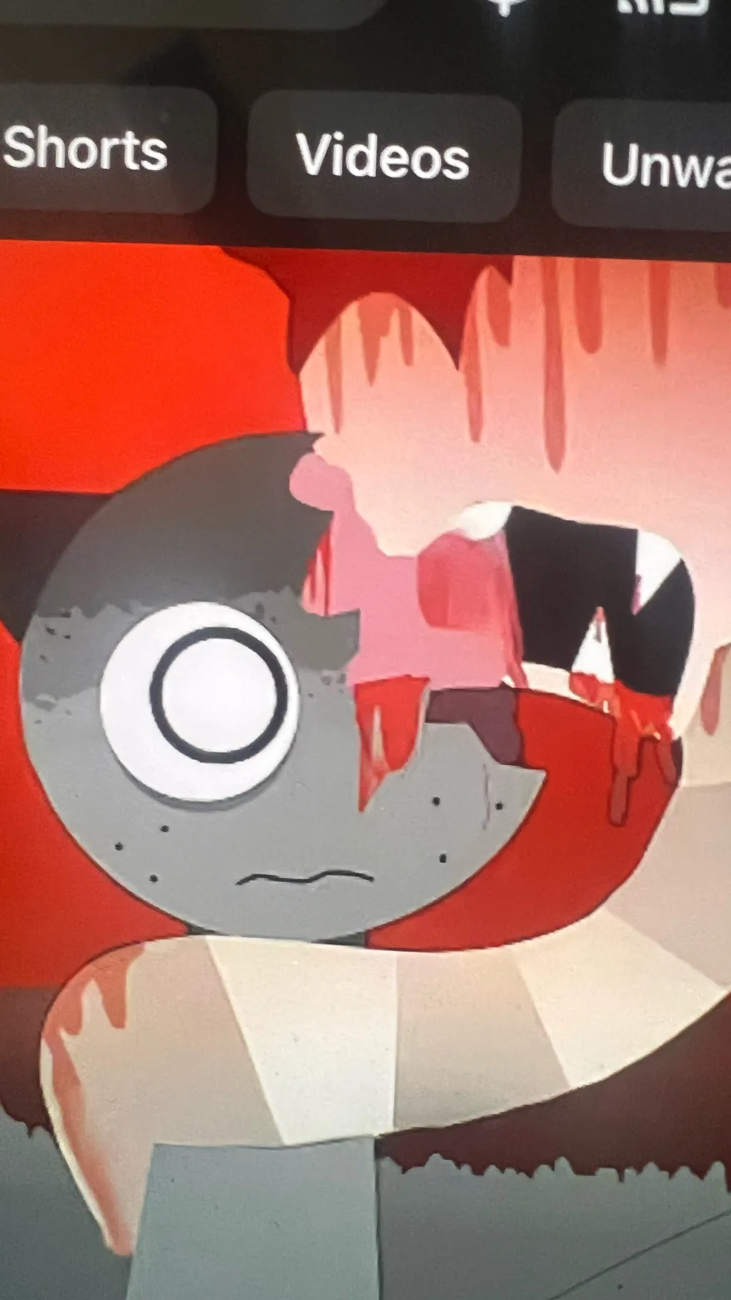 ai character: Sprunki.brt sad background