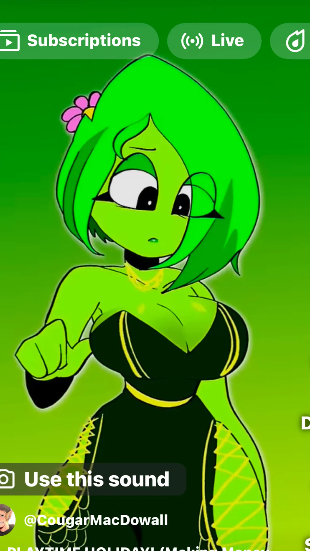 ai character: Green background