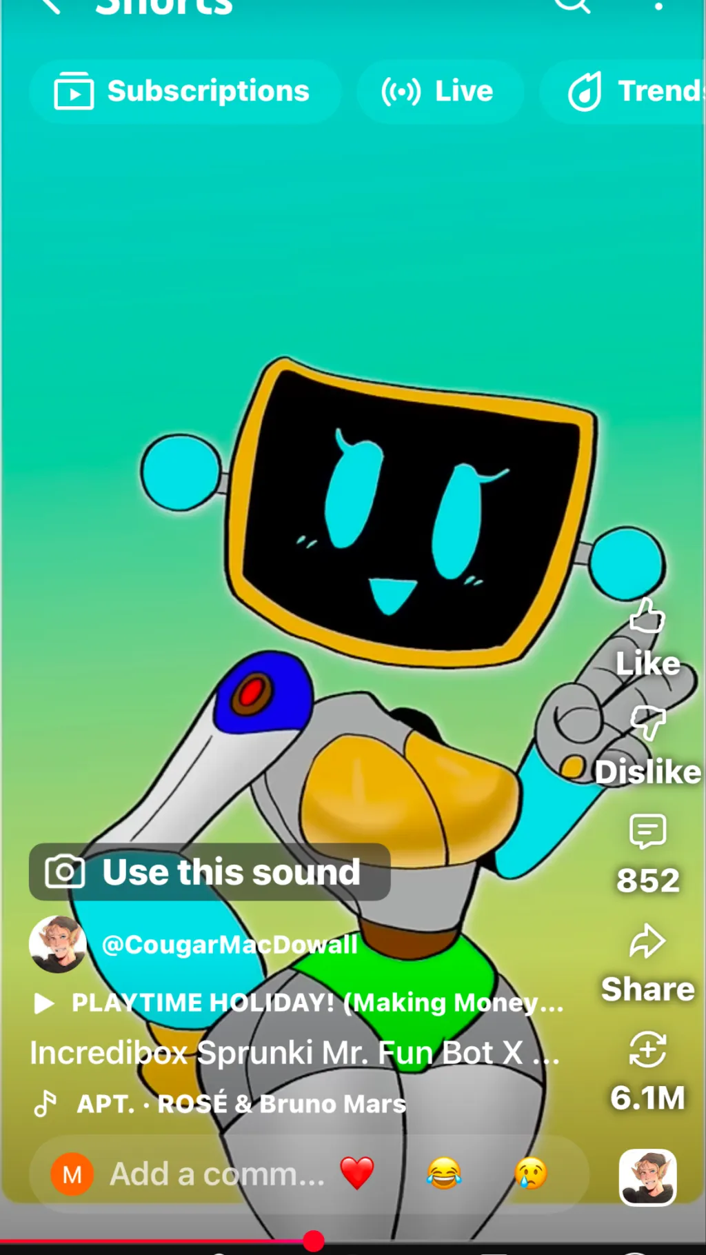 ai character: Fun bot background