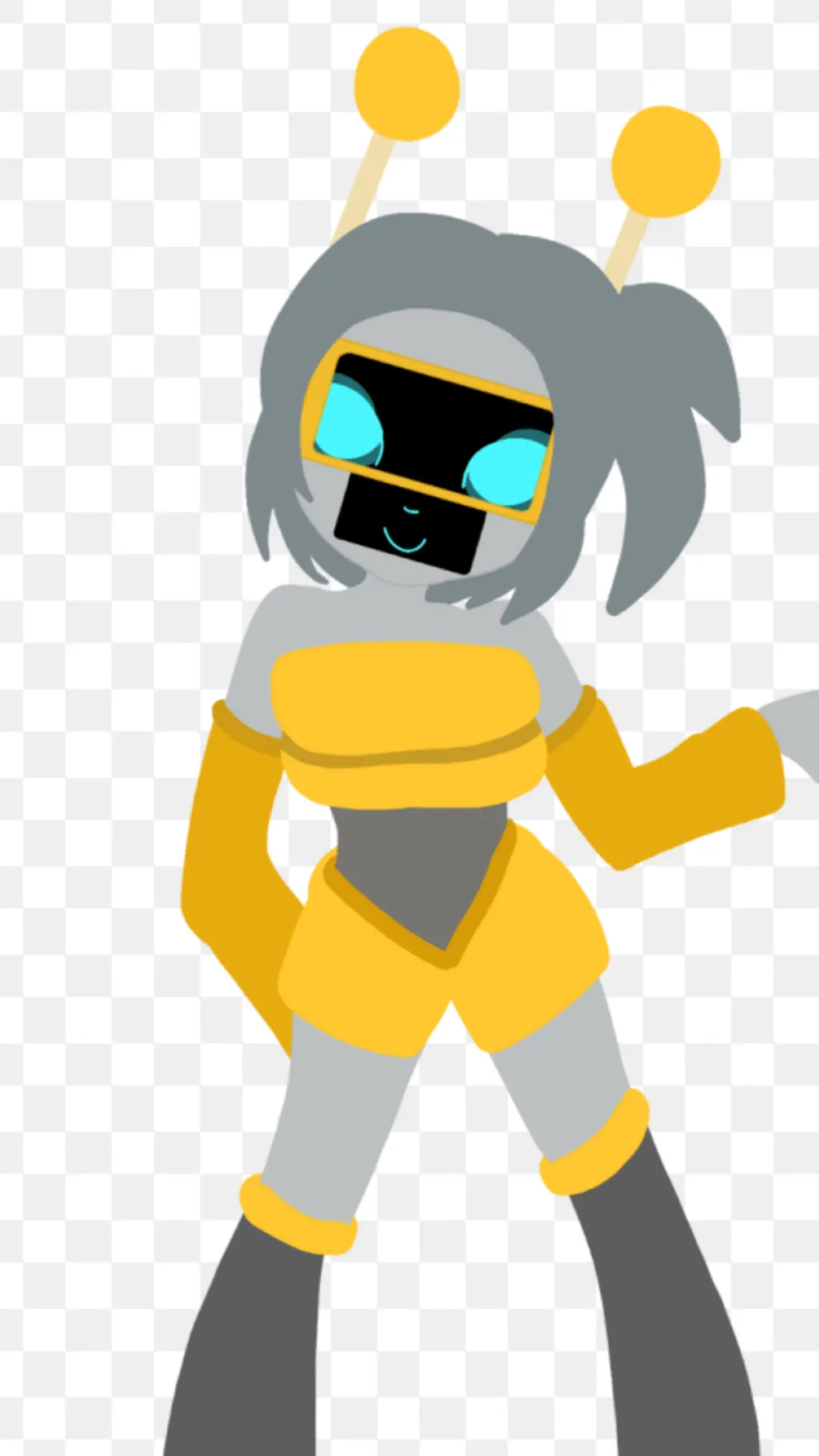 ai character: female fun bot ￼ background