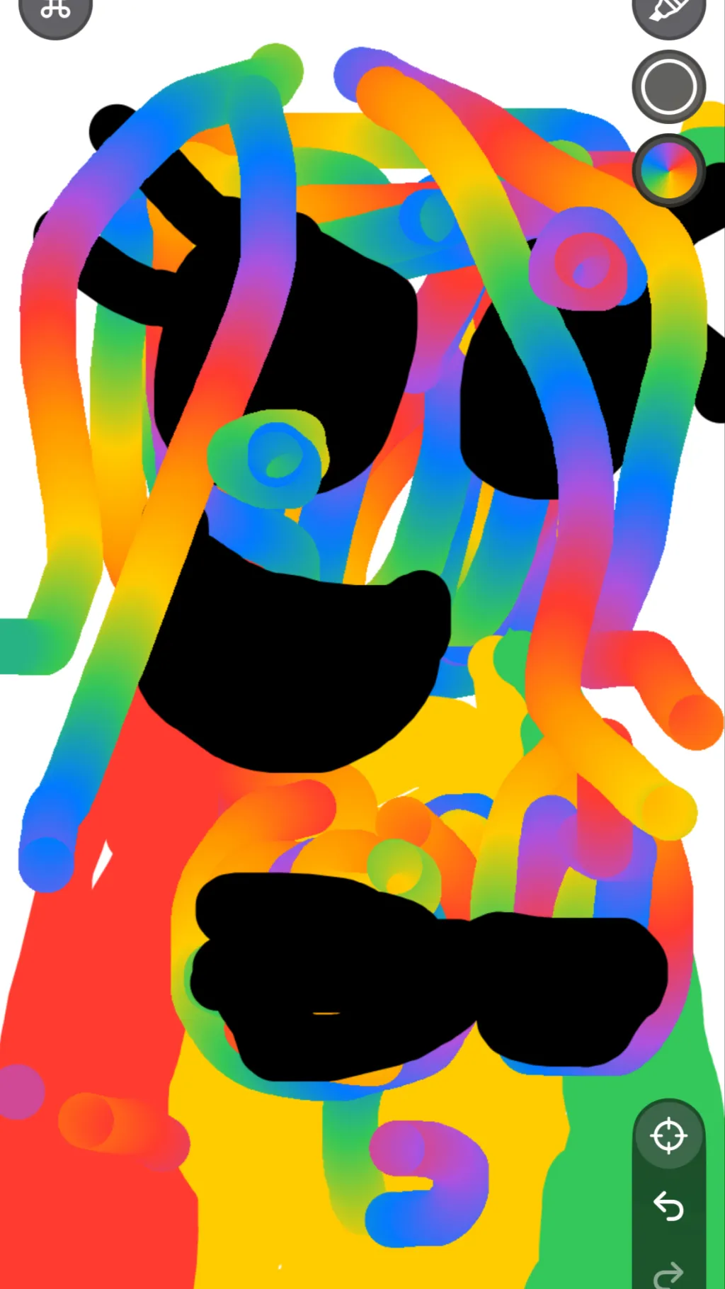 ai character: Rainbow girl ￼ background