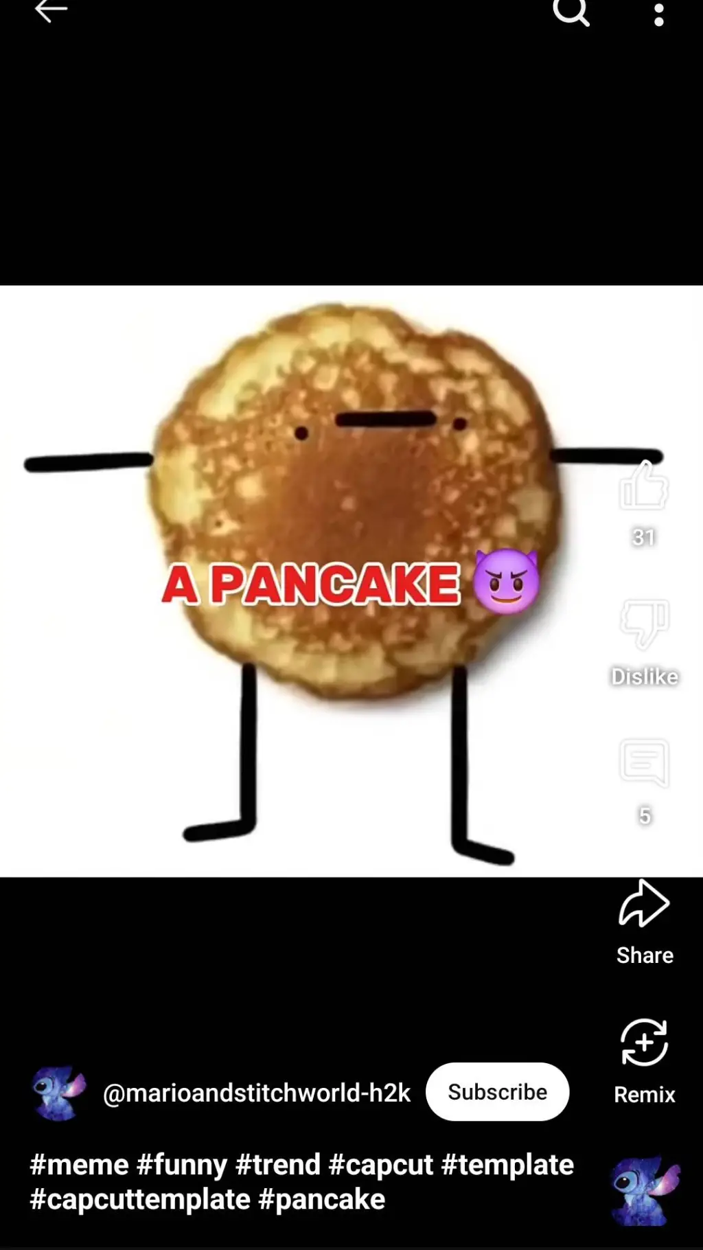 ai character: pancake background