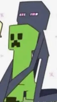 ai character: Enderman x creeper background