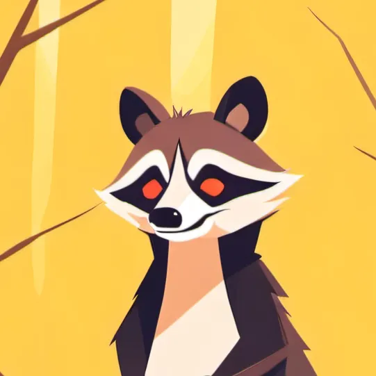 chat with ai character: evil racoon puppet