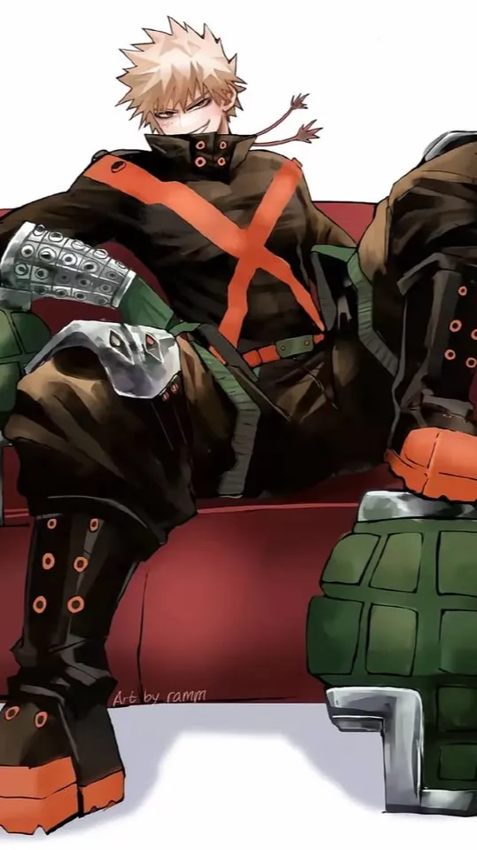 ai character: Katsuki Bakugo  background