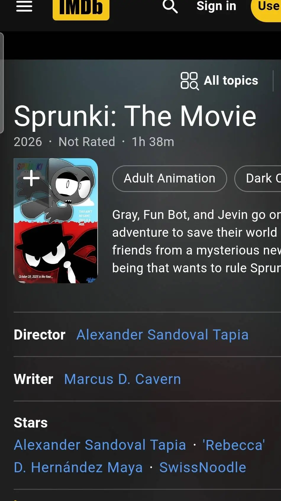 ai character: sprunki the movie background