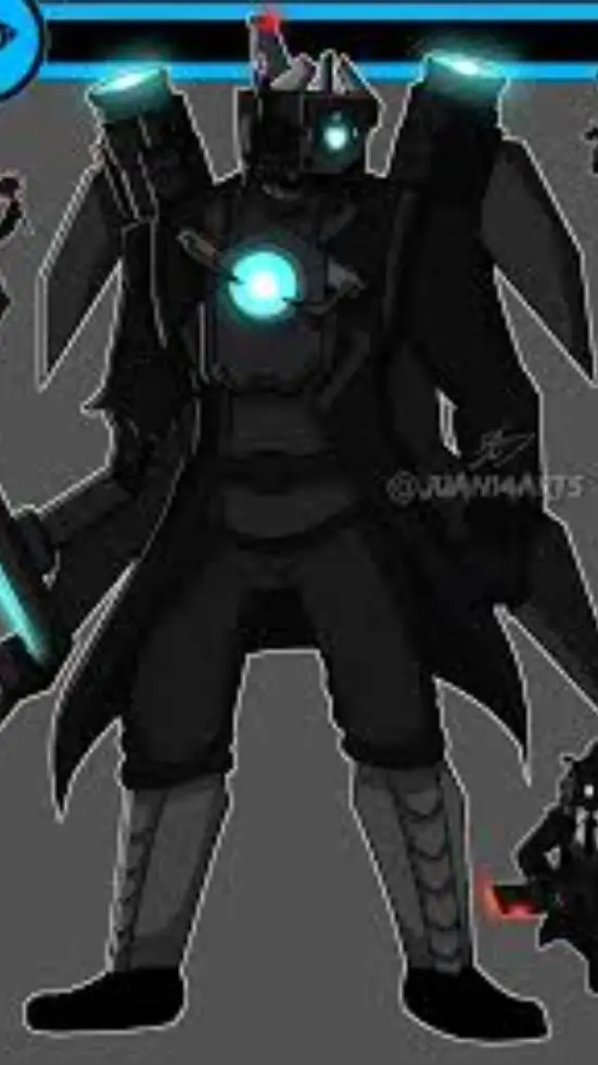 ai character: titam camera Man  background