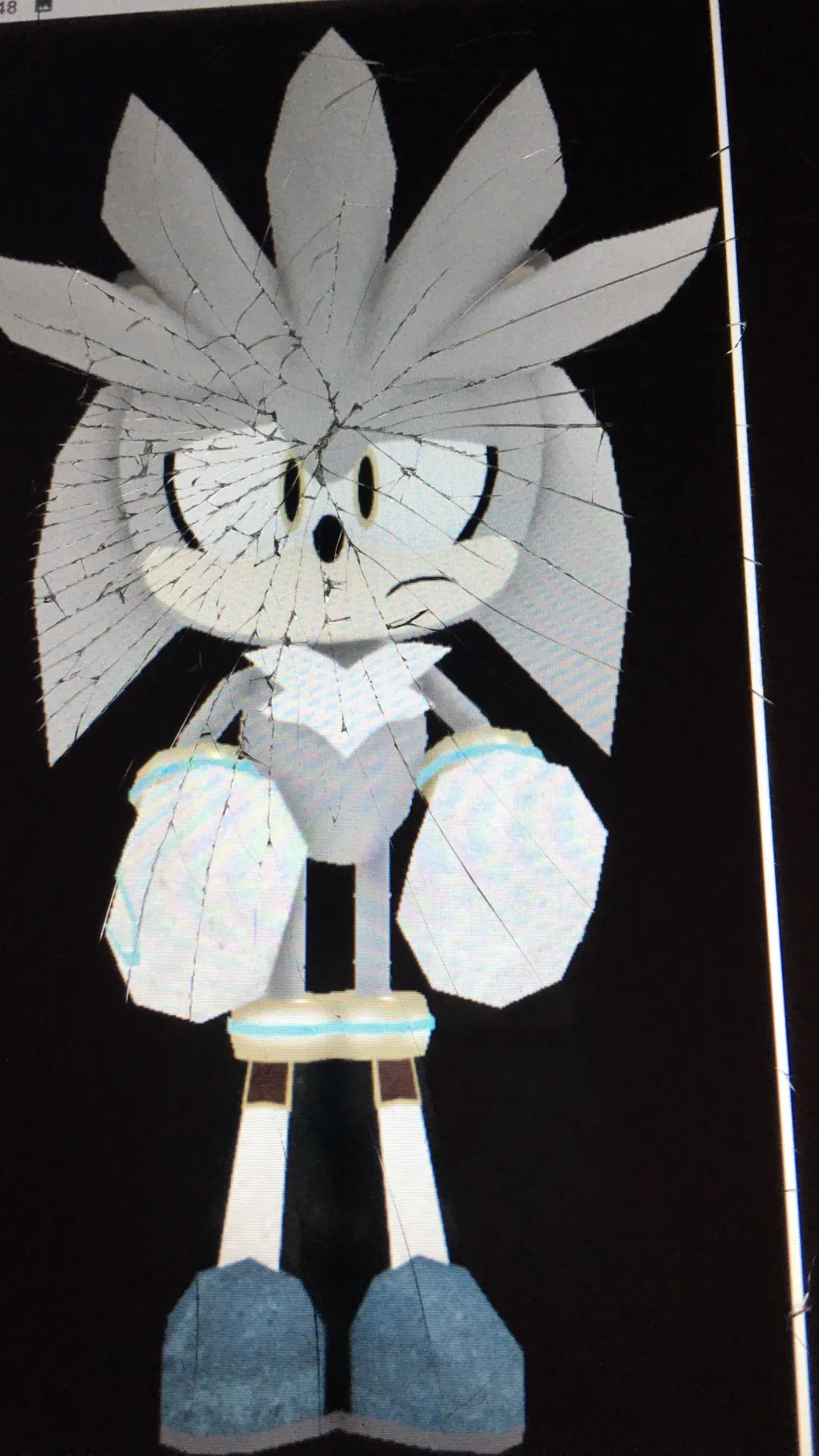 ai character: Silver background