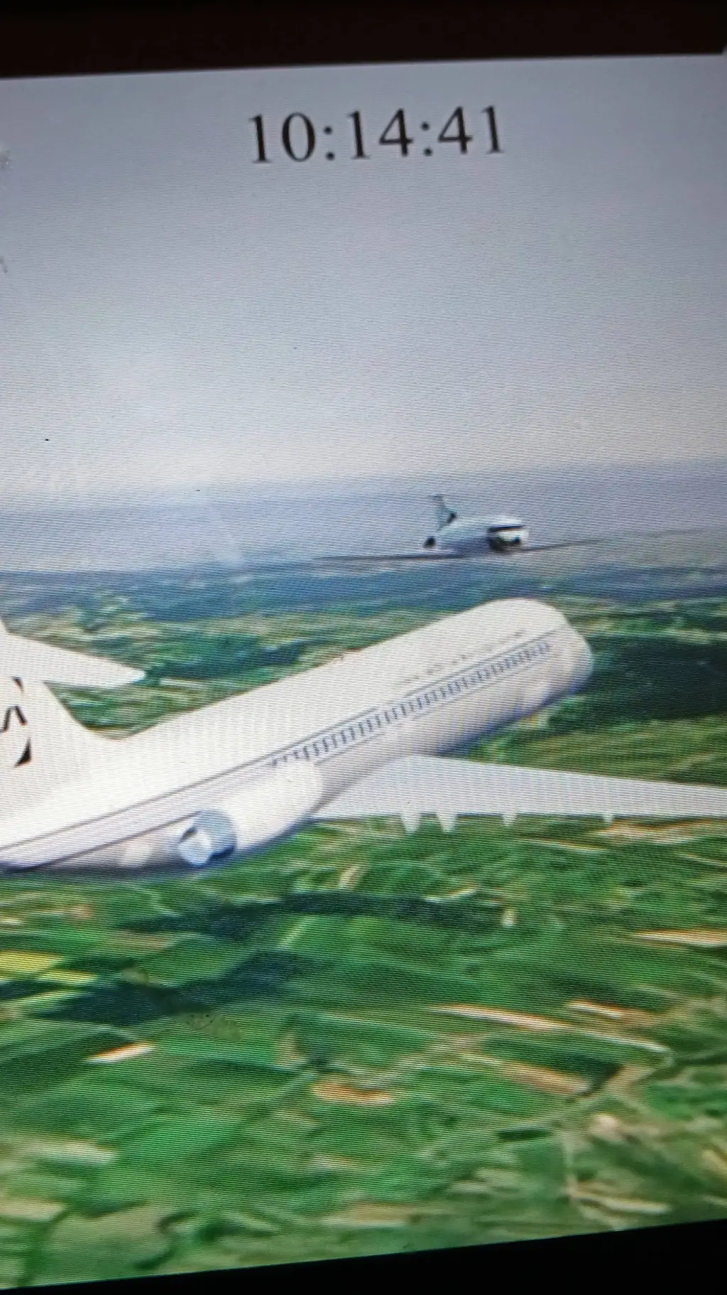 ai character: plane crashes background