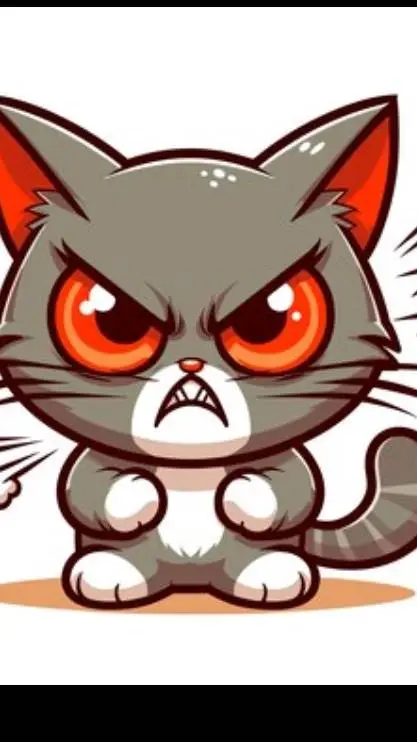 ai character: bad mad cat😡 background