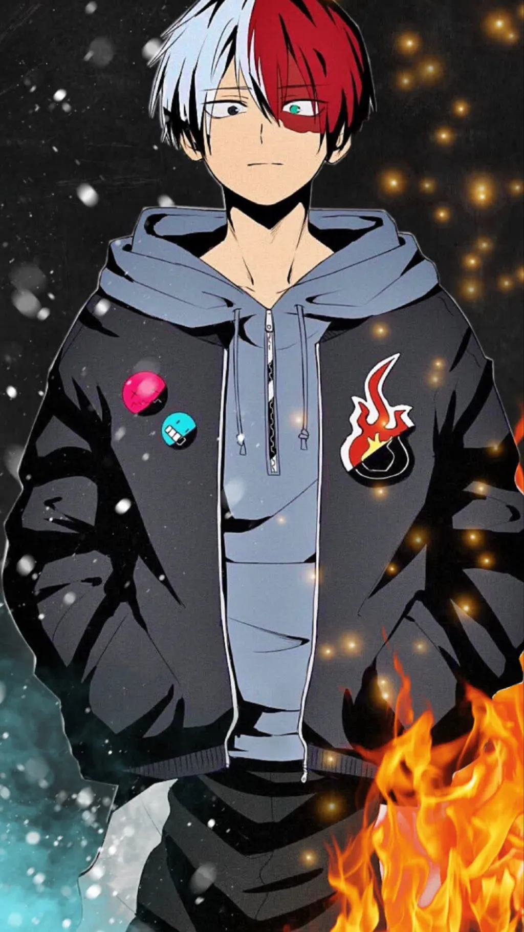 ai character: Shoto~todoroki background