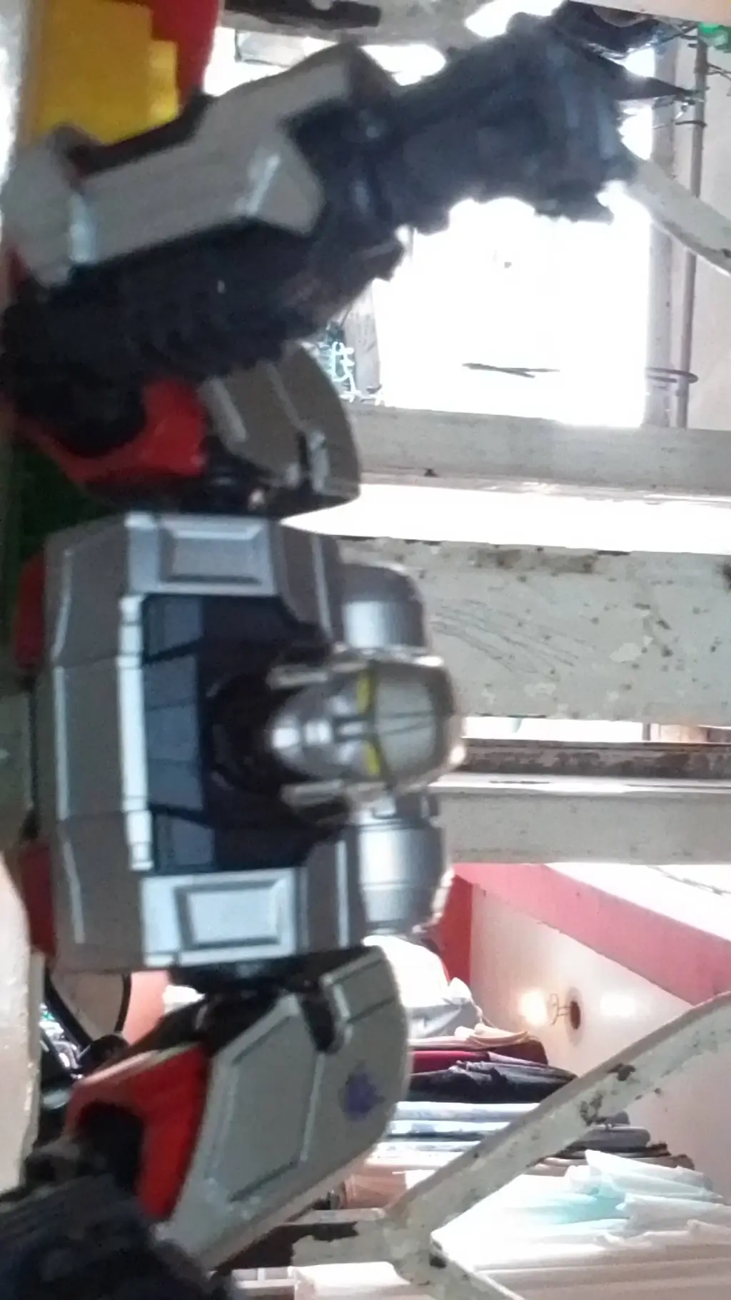 ai character: megatron but half background