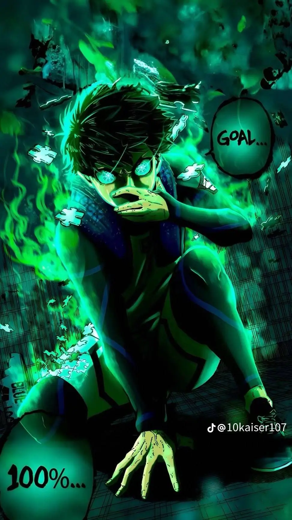 ai character: isagi yoishi  background