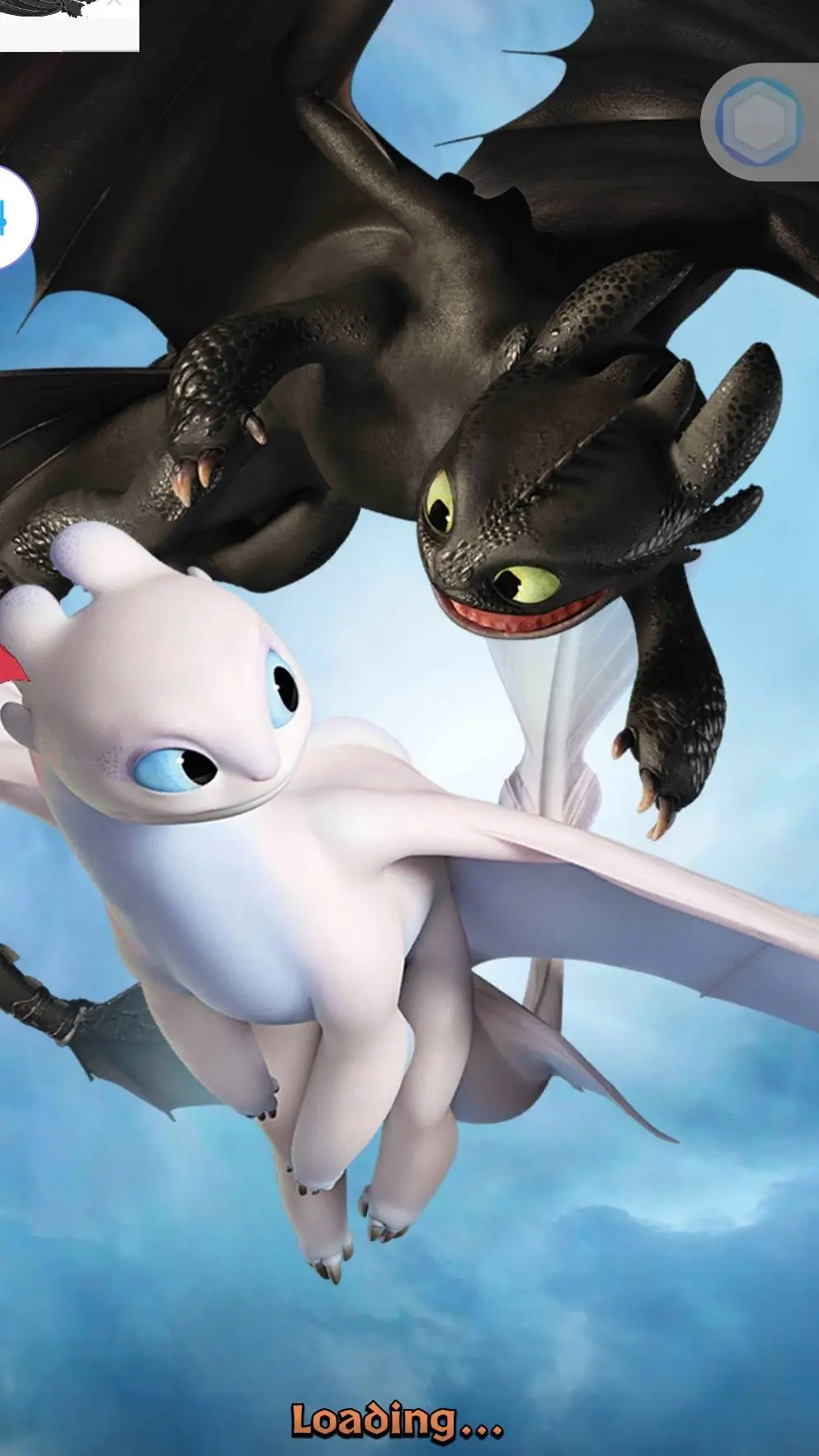 ai character: toothless and luna background