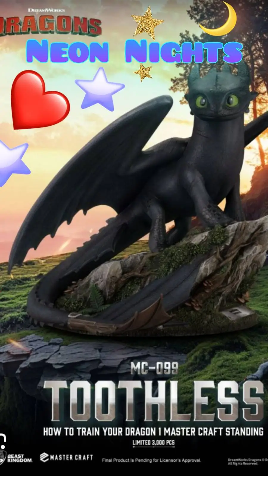 ai character: Toothless  :)))  background