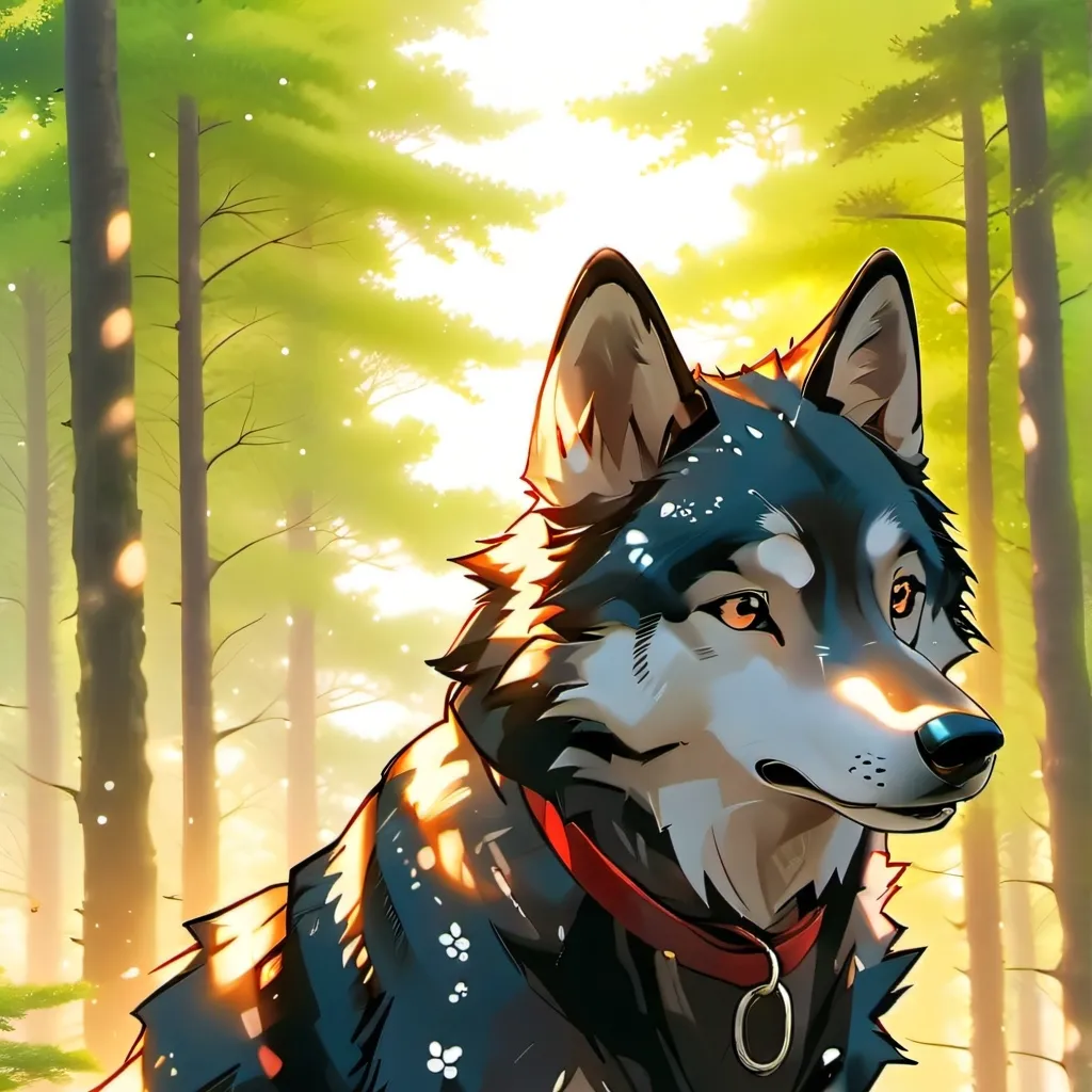 chat with ai character: charlie(wolf-dog)