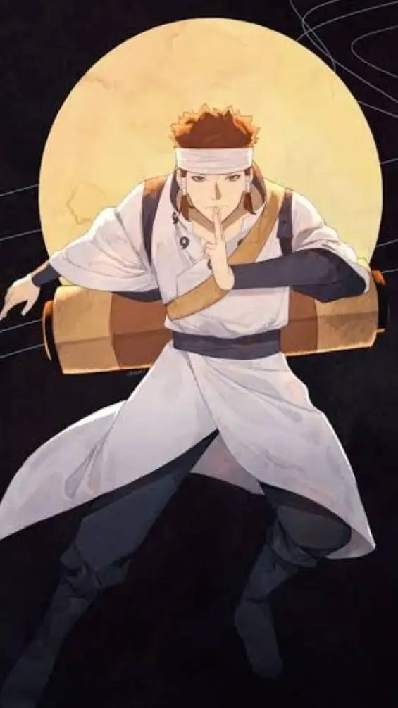 ai character: ashura triste  background