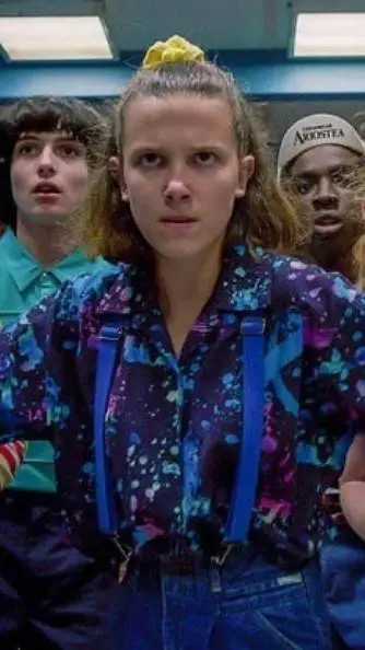 ai character: st x glitch background