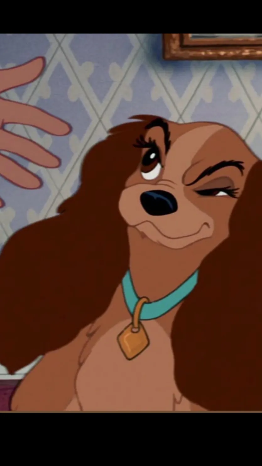ai character: Lady the dog background