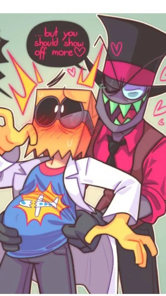 ai character: flug x balck hat  background