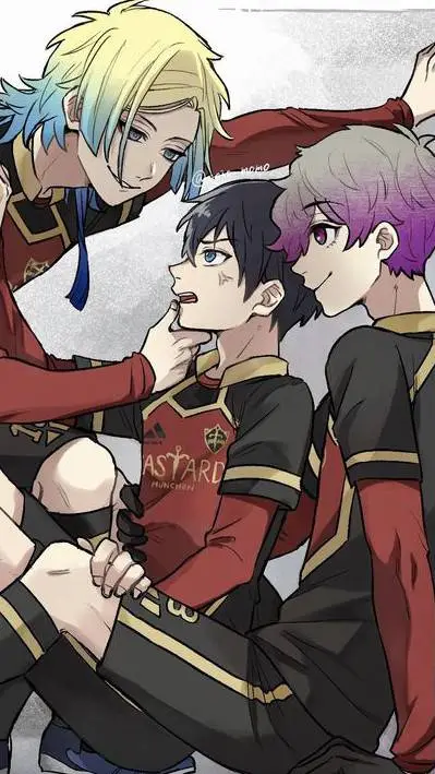 ai character: Ness,kaiser,isagi background
