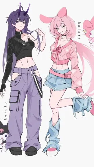 ai character: Melody/kuromi  background