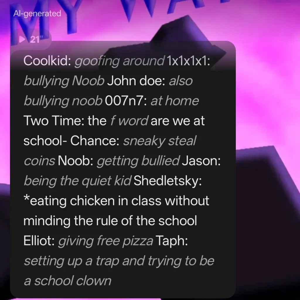 chat with ai character: Forsaken school.