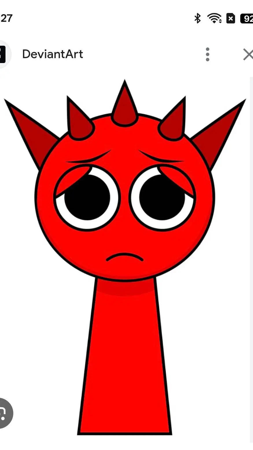 ai character: Raddy(sad) background