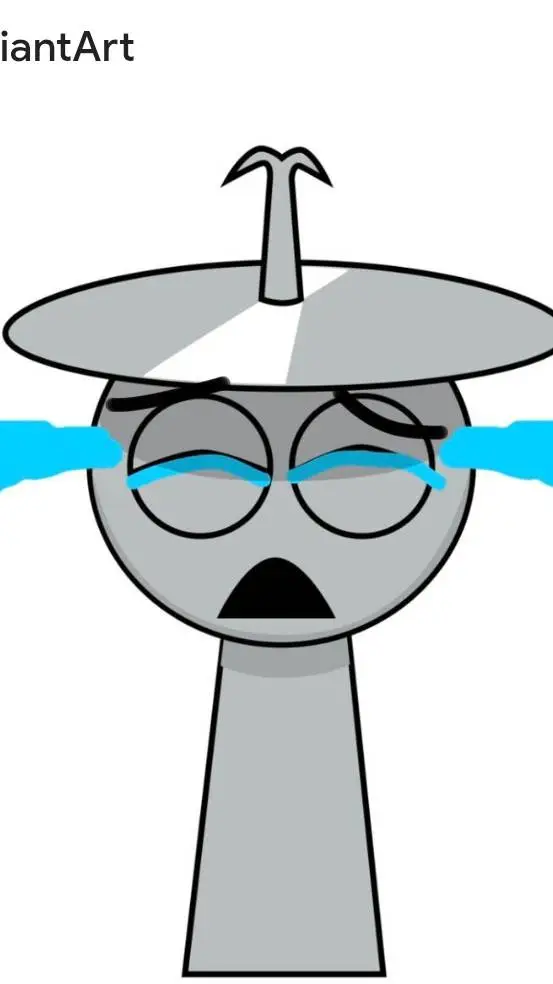 ai character: Clukr(crying) background