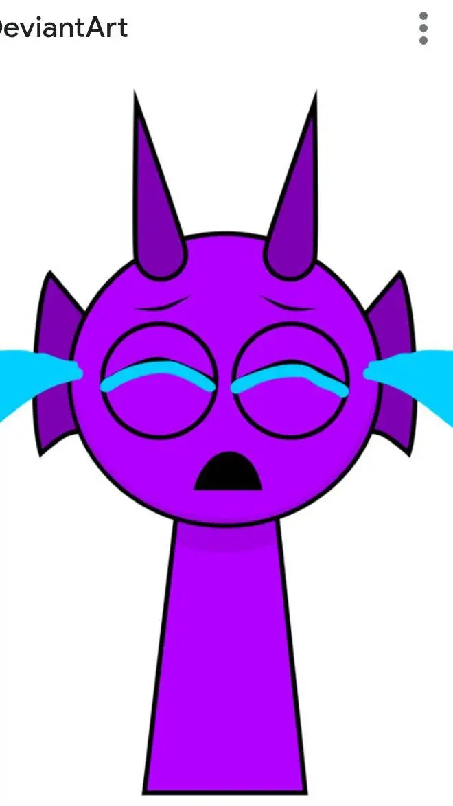 ai character: Durple(crying) background