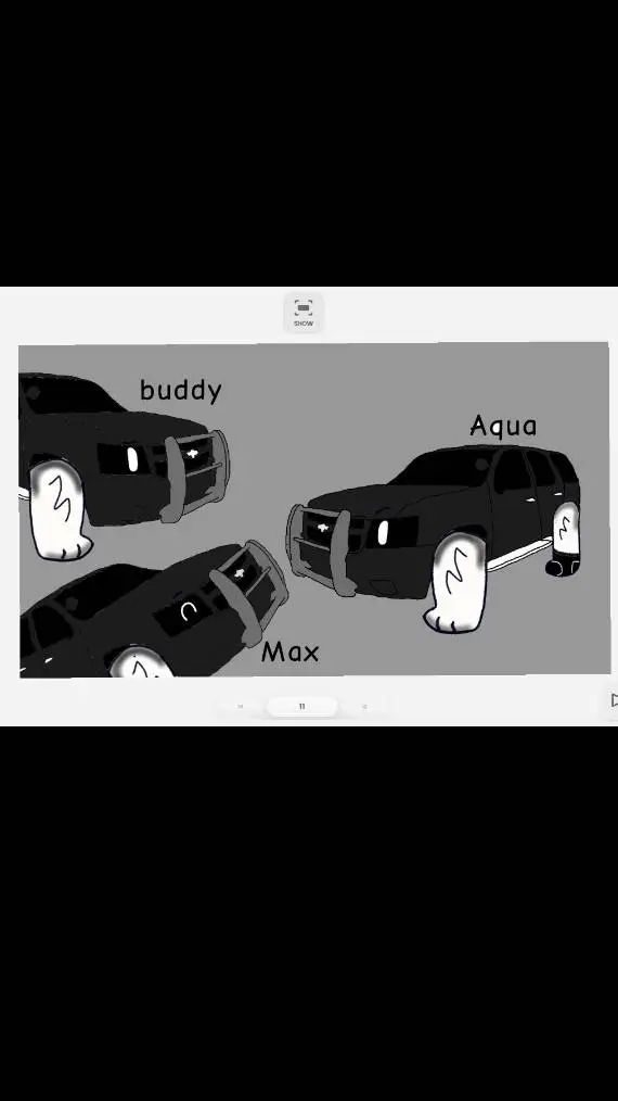 ai character: Aqua buddy max PPT background