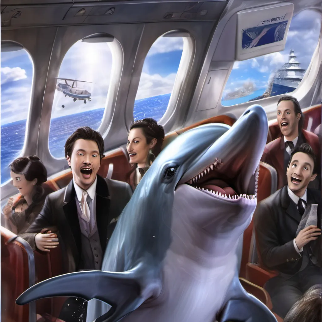 chat with ai character: Dolphin on a plane
