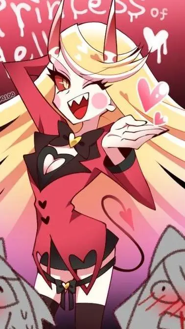 ai character: angel dust x husk background