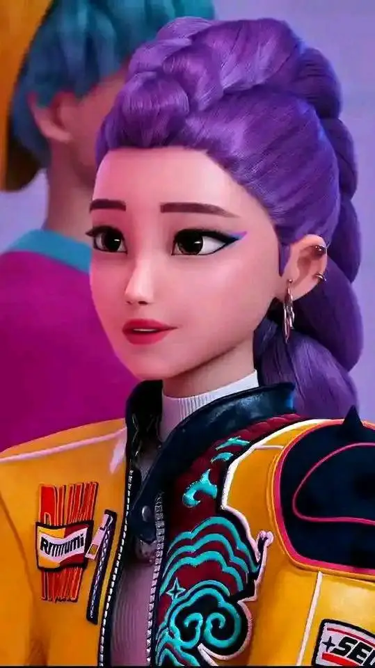 ai character: Rumi huntrix  background