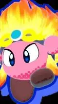 ai character: burning leo background
