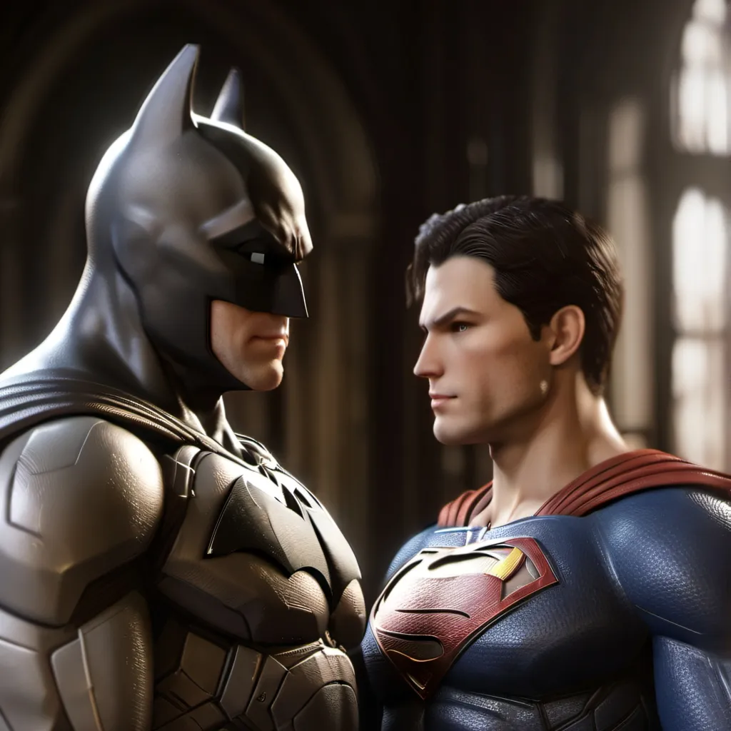 chat with ai character: Superman and Batma