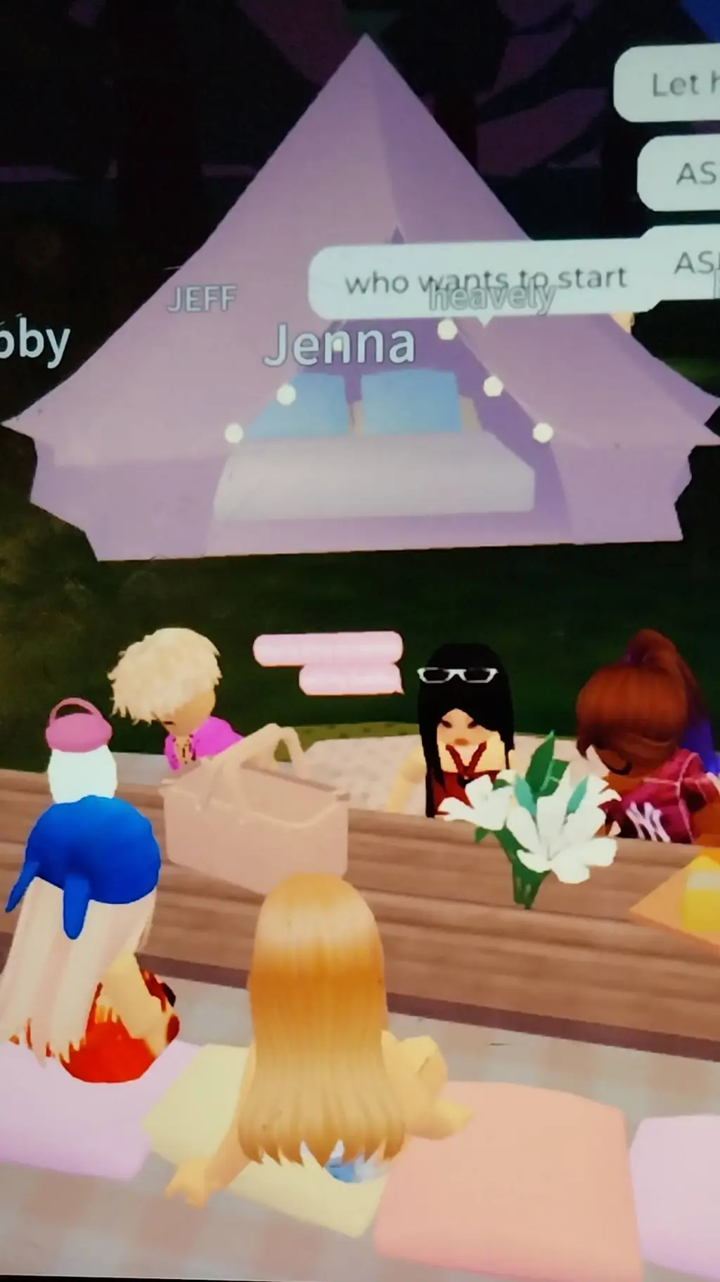 ai character: Berry Avenue background