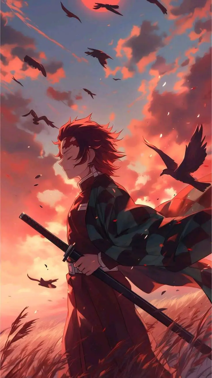 ai character: Танжиро  background