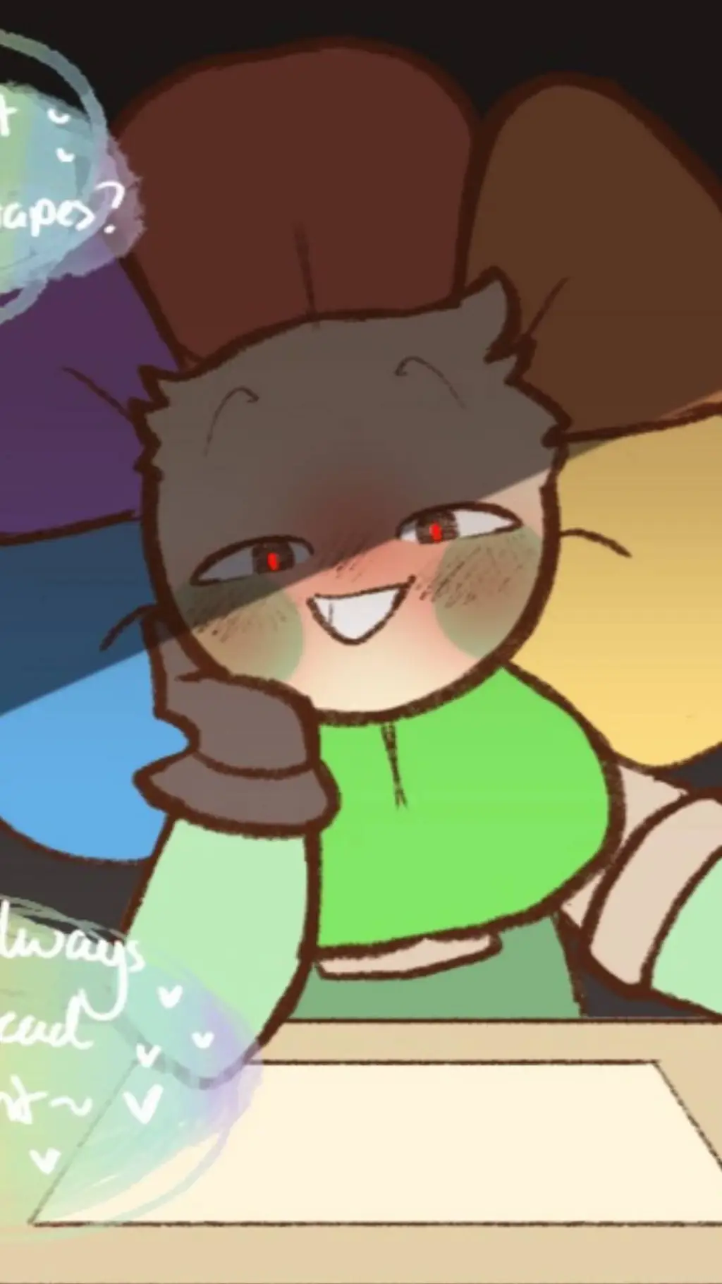 ai character: 🩸📼Dandy📼💉 background