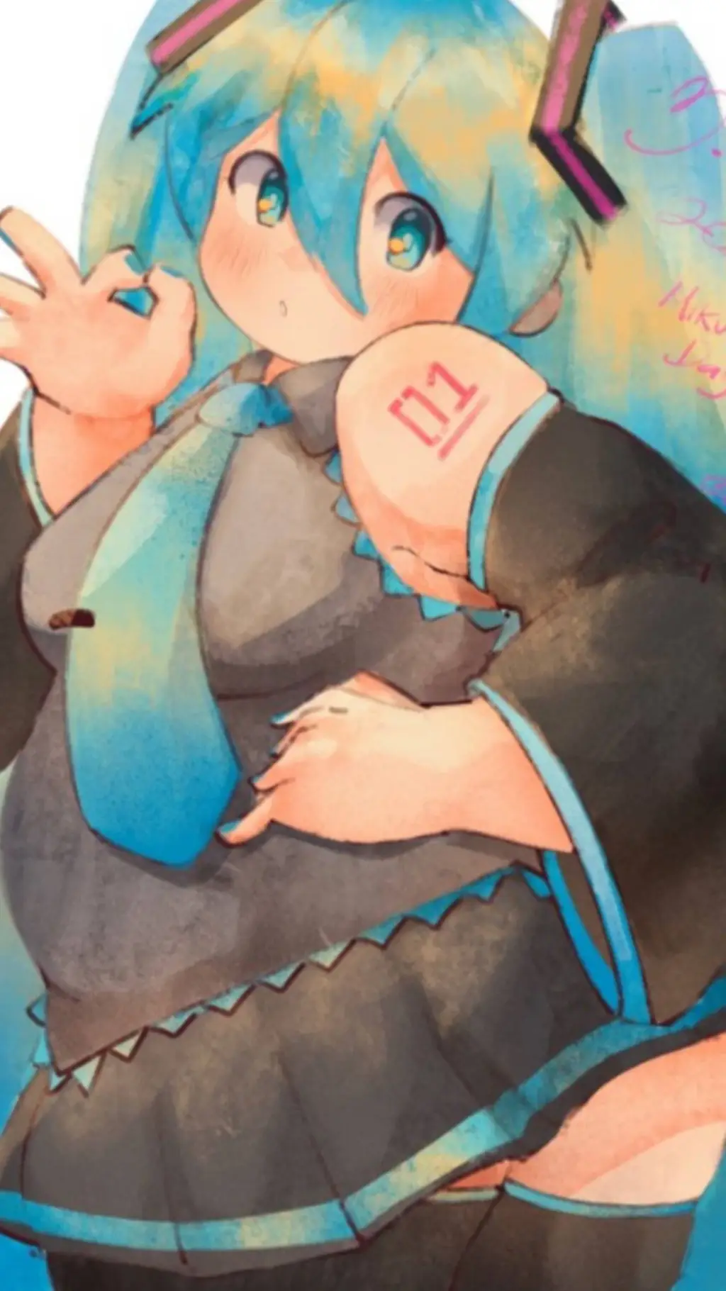 ai character: 🍗CHUBBY MIKU??🍔 background