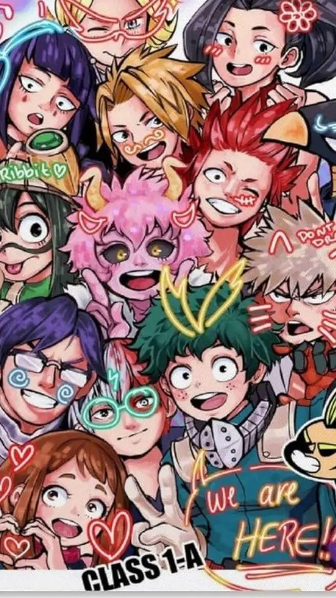ai character: 2024 MHA as Kids background