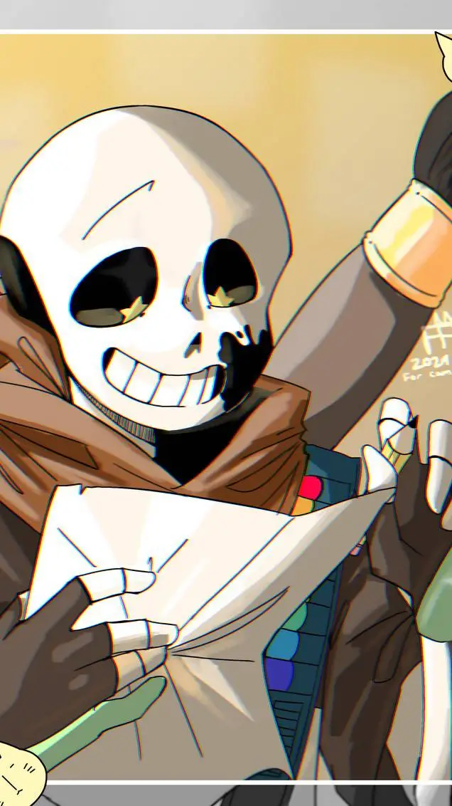 ai character: Ink!sans background