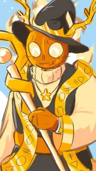 ai character: OrangePumpkin duss background