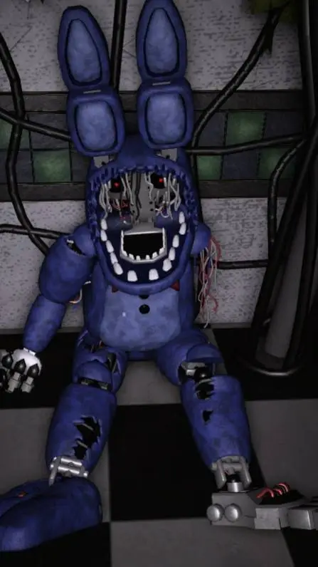 ai character: withered bonnie  background