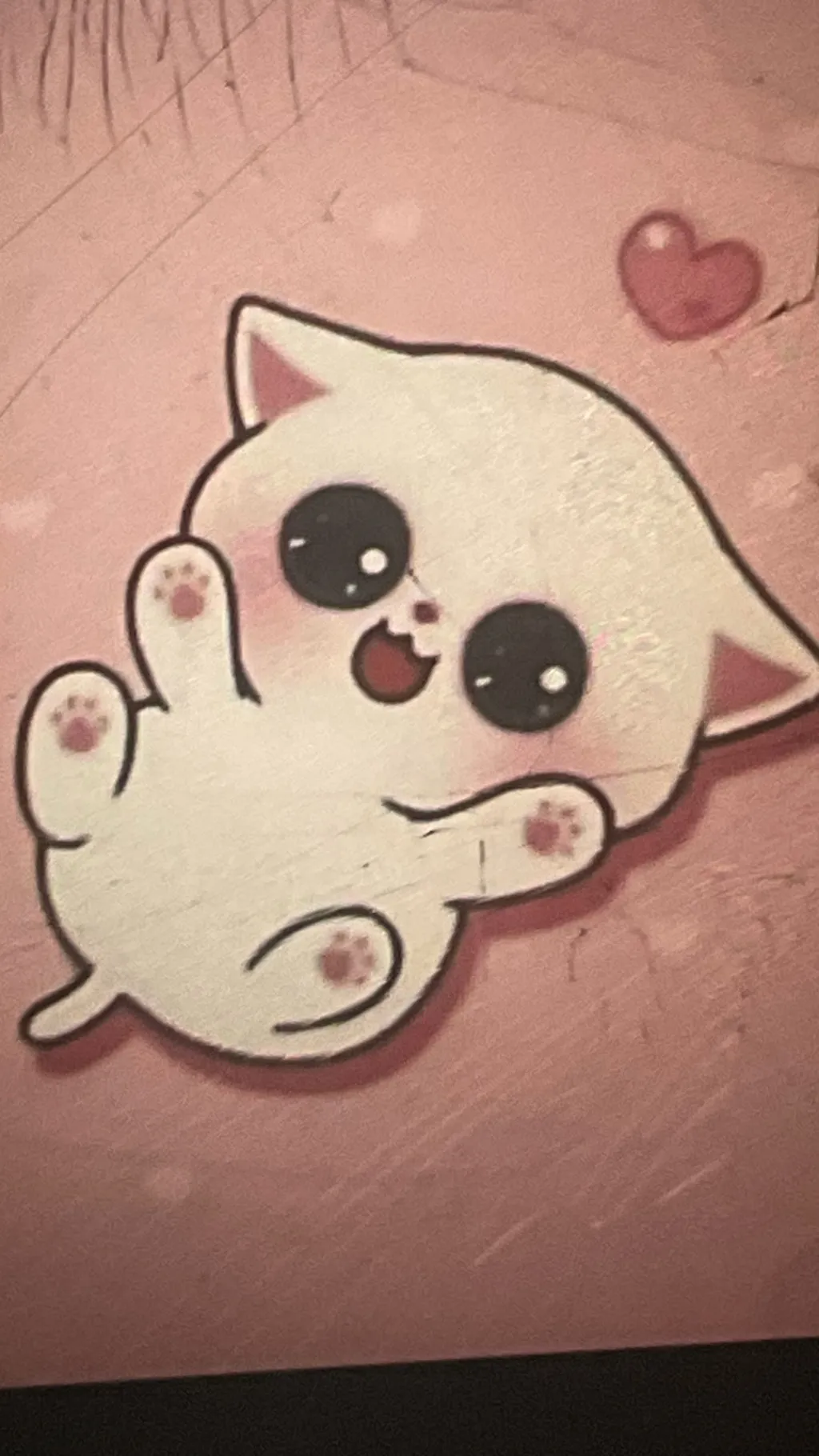 ai character: Little cat hearts background