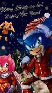 ai character: Sonic navidad background