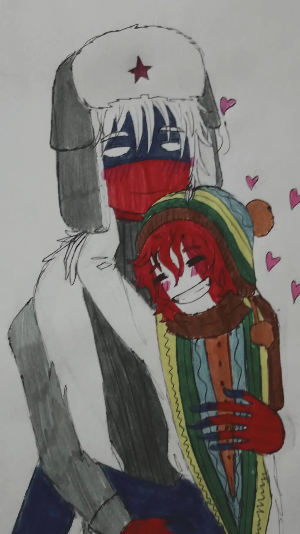 ai character: Rusia x Perú 🇷🇺🇵🇪 background