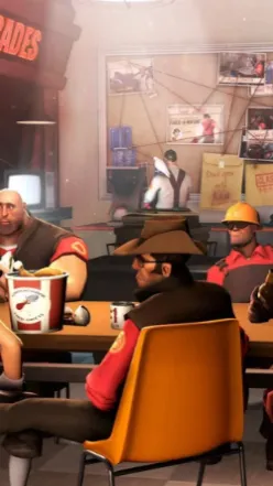 ai character: Tf2 breakroom🥪 background