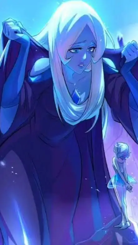ai character: blue diamond background
