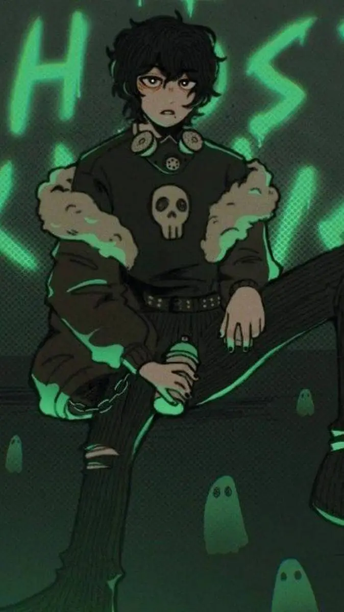 ai character: ghost king. background